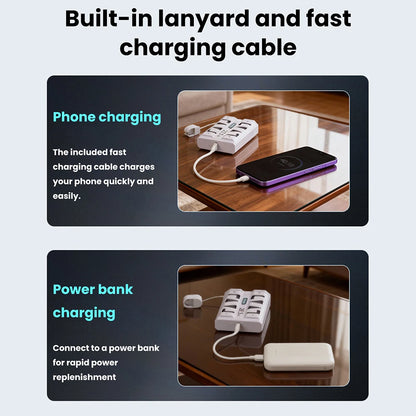 2x 21700 Power Bank Box DIY Kit 22.5W Fast Charging Dual Mode Battery Case One-Click Battery Swap Phone Charging Not Batteries