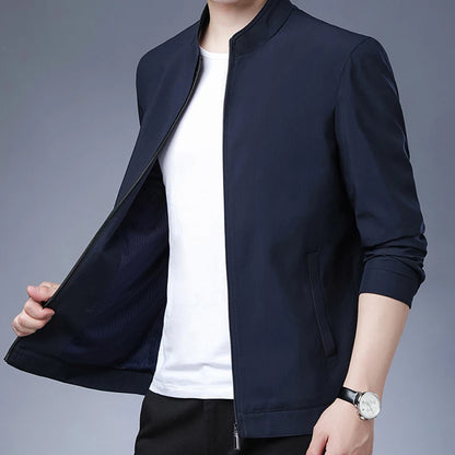 Spring Autumn Men's Jacket Thin Casual Business Jacket Men Office Dress Coat Man Social Jackets for Men Outerwear Black M-XXXL