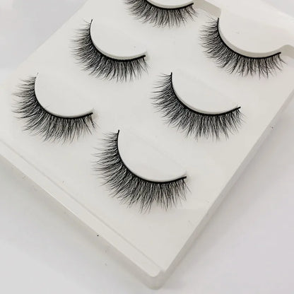 Lashes 3/10 Pairs Half Lashes Cat Eye Natural Long Lashes 3D Mink Eyelashes Full Strip Lashes Makeup Extension Tools