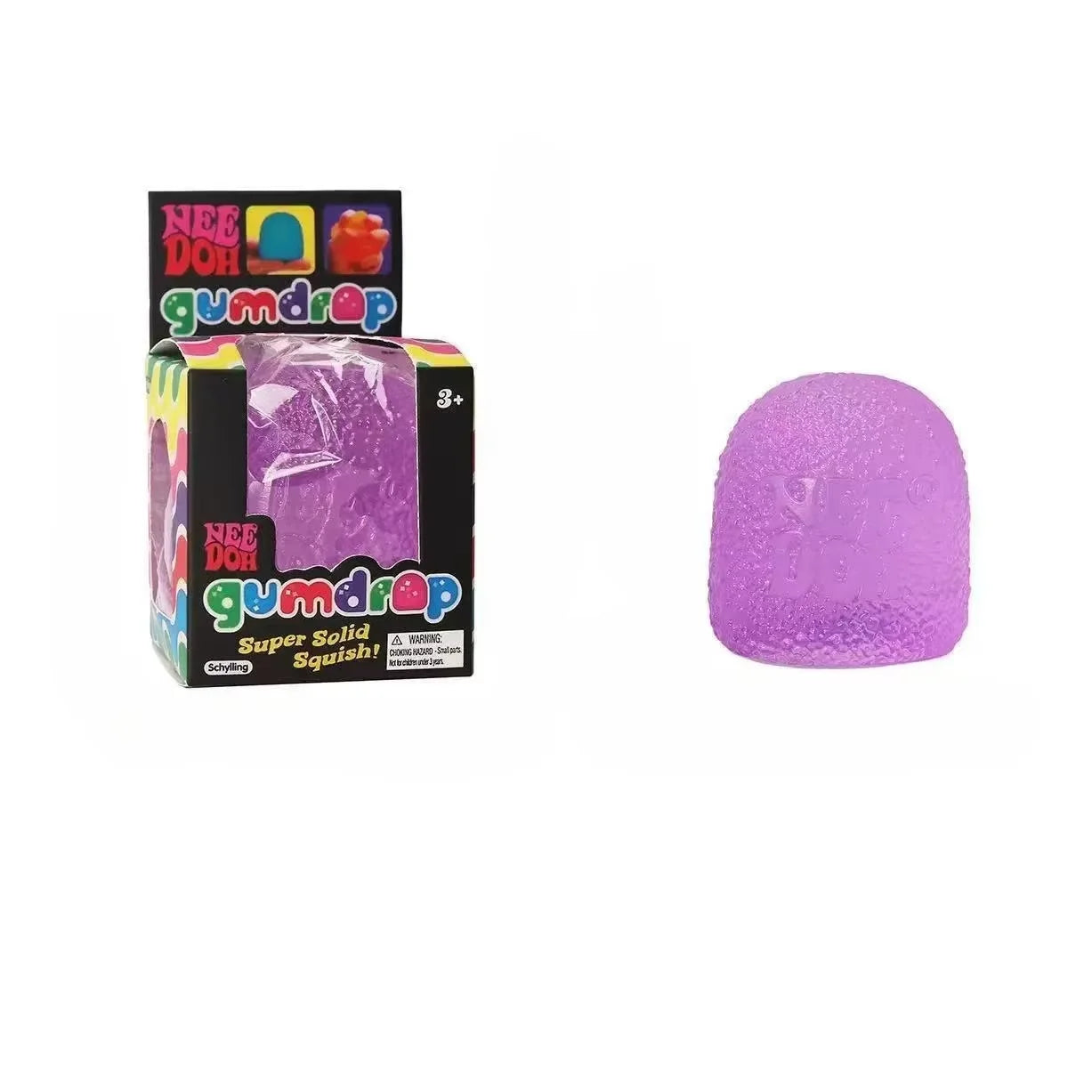 New Schylling Mini Candy NeeDoh Gumdrop Soft Squeeze Sensory Fidget Toy Stress Relief Blind Box for All Ages 3 and Up