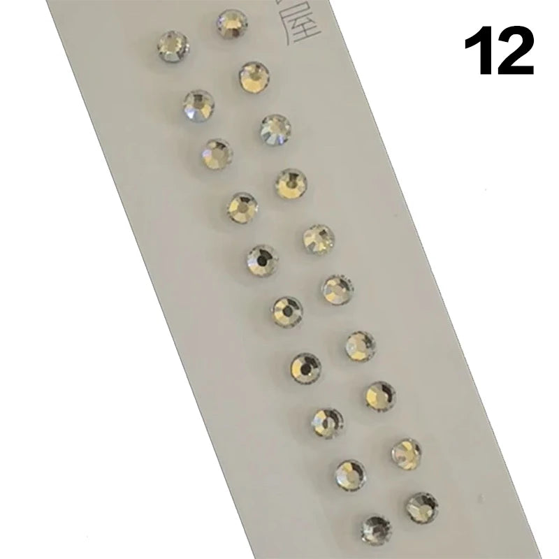 Fashion Bowknot Colorful Rhinestone Pearls Ear Point Stickers Ear Pressure Stick Acupuncture Auricular Ear Stickers Massage