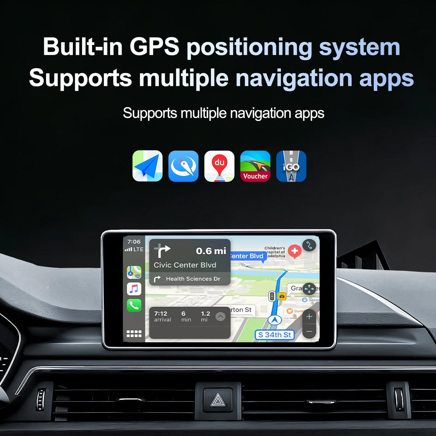 Android 13 Android Auto Wireless CarPlay AI TV Box QCM6115 8-Core Split Screen 64G 128G For Netflix Play Store