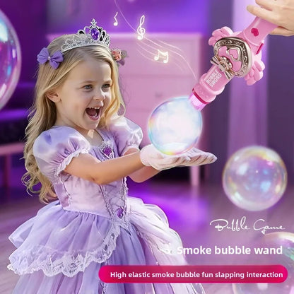 Elastic Bubble Fog Magic Wand Cute Animal Smoke Bubble Machine Summer Party Outdoor Toy Colorful Lighting Bubble Blowing Machine