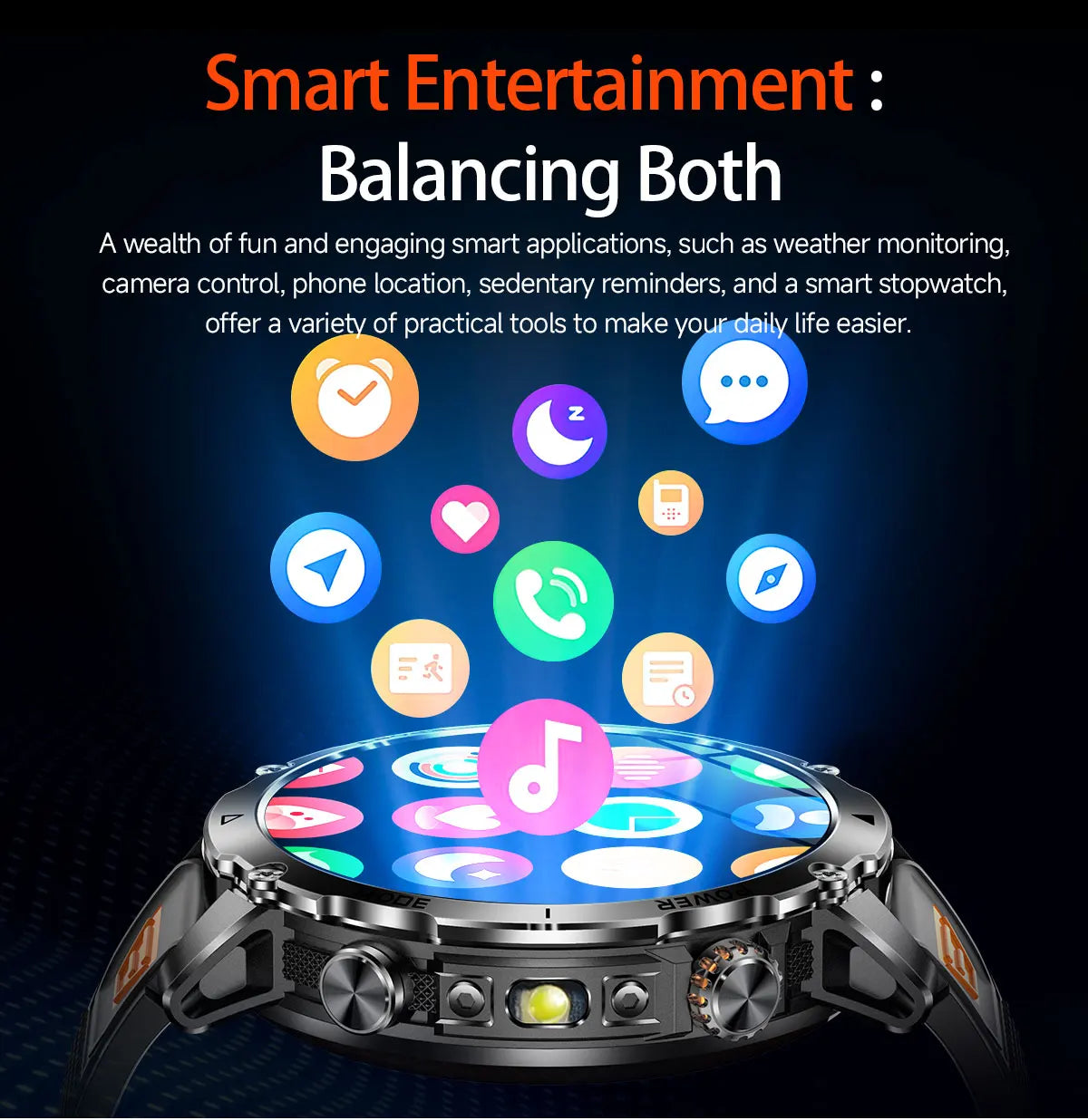2026 Nowy Wojskowy CZOŁG Smartwatch Połączenia Bluetooth Wodoodporność 10ATM Bateria 1400mAh Monitorowanie Tętna Zegarek Sportowy Outdoor Męski