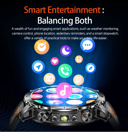 2026 Nowy Wojskowy CZOŁG Smartwatch Połączenia Bluetooth Wodoodporność 10ATM Bateria 1400mAh Monitorowanie Tętna Zegarek Sportowy Outdoor Męski
