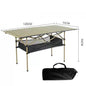 2025 Portable Folding Table Camping Table Outdoor Folding Storage Long Table Easy To Install With Net Bag Black Camping Desk