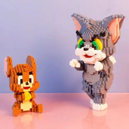 Ute Cat and Mischievous Mouse Children's Building Block Toys Mini Bricks 3D Model Children's Adult Gift