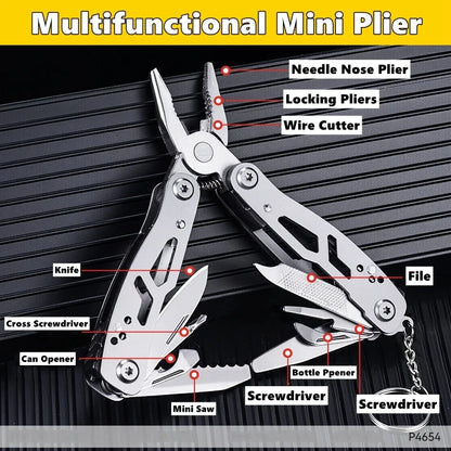 Pocket Mini Pliers Screwdriver Folding Small Multitool Opener Nail File Precision Pliers Hand Tools Outdoor Emergency Tool