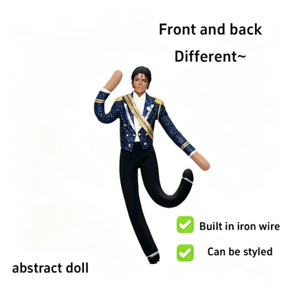 Michael Jackson Doll Flexible Movable Joint Toy Built In Wire Frame Can Pose Shaped Supporting Doll Abstract Pop Gift Room Decor