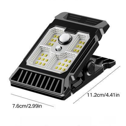 Solar powered courtyard lamp, household garden lighting, human body sensing multifunctional outdoor clip on lawn lamp