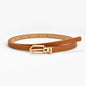 PU Leather Women Thin Belt Simple Solid Color Versatile Pin Buckle Thin Belt Dress Decoration Women Designer Belts NXD00