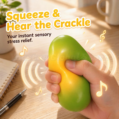 Color Changing Mango 크런치 말랑이 Squishy Fidget Toy Soft ASMR Sensory Squeeze Ball Anti-Anxiety Stress Relief Decompression Fun 말랑이