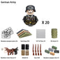 WWII Infantry Military Soldier War National Army Mini Gun armament Models Building Blocks Building Blocks Toys for Kids