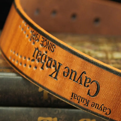 Durable Cowboy Leather Belt Casual Vintage Pin Buckle Waistband Pants Bands Men's Belt