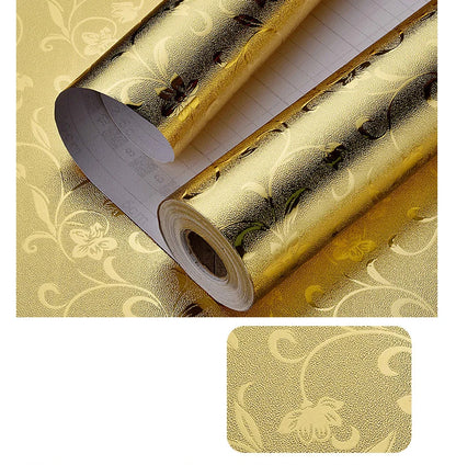 kitchen stickers self-adhesive aluminum foil anti-oil waterproof wallpaper for countertops drawers cabinets shelves line