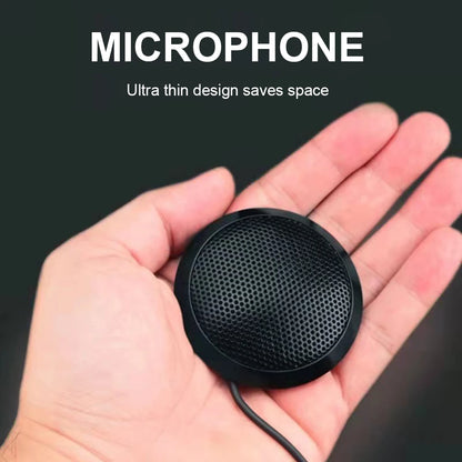USB/3.5mm Conference Microphone Plug&Play 360° Omnidirectional Condenser Mic Desktop Computer Mic for Computer Desktop Laptop