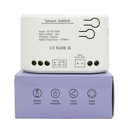 Zigbee Relay Breaker 7-32V 85-250V Switch Module Control Works With Tuya Smart Life App Alexa Google Smartthings Ewelink Hub