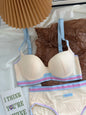 YUQI Dopamine Pink Plus Size Bra - Big Bust Lift | Anti-Sag Non-Trace Thin Lingerie Wireless Push Up Comfort Sexy Support