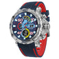 SMAEL 8136 Dual Display Military Watch for Men - 50M Waterproof LED Alarm Chronograph Stopwatch Shock Resistant