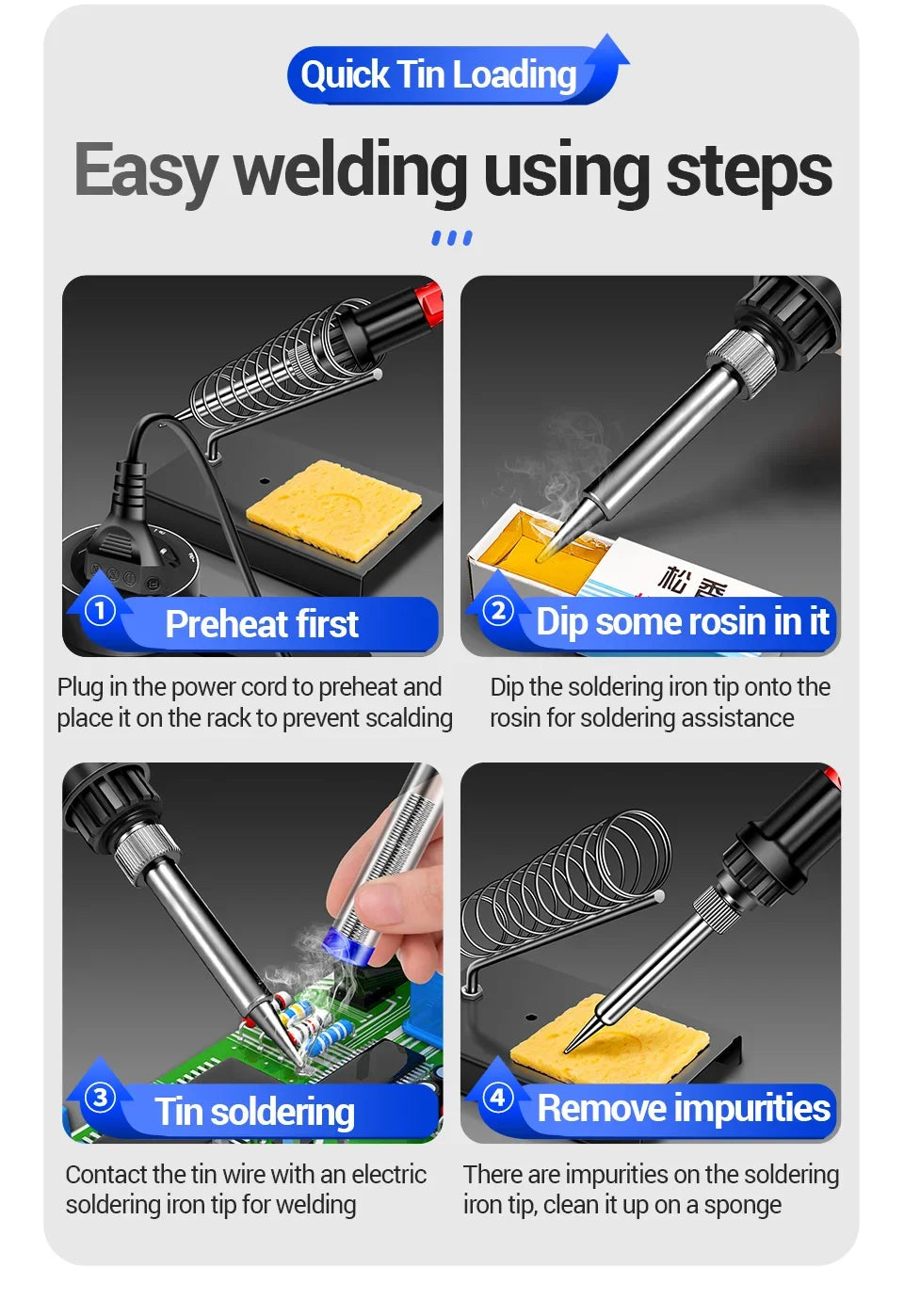 Digital Display Electric Soldering Iron ANENG SL105 Adjustable Temperature EU/220V US/110V Portable Kit Weld Solder Repair Tools