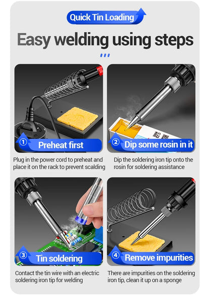 Digital Display Electric Soldering Iron ANENG SL105 Adjustable Temperature EU/220V US/110V Portable Kit Weld Solder Repair Tools