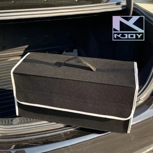 Large Anti Slip Compartment Boot Storage Organizer Tool Car Storage Bag Car Trunk Organizer Soft Felt Storage Box Accessories