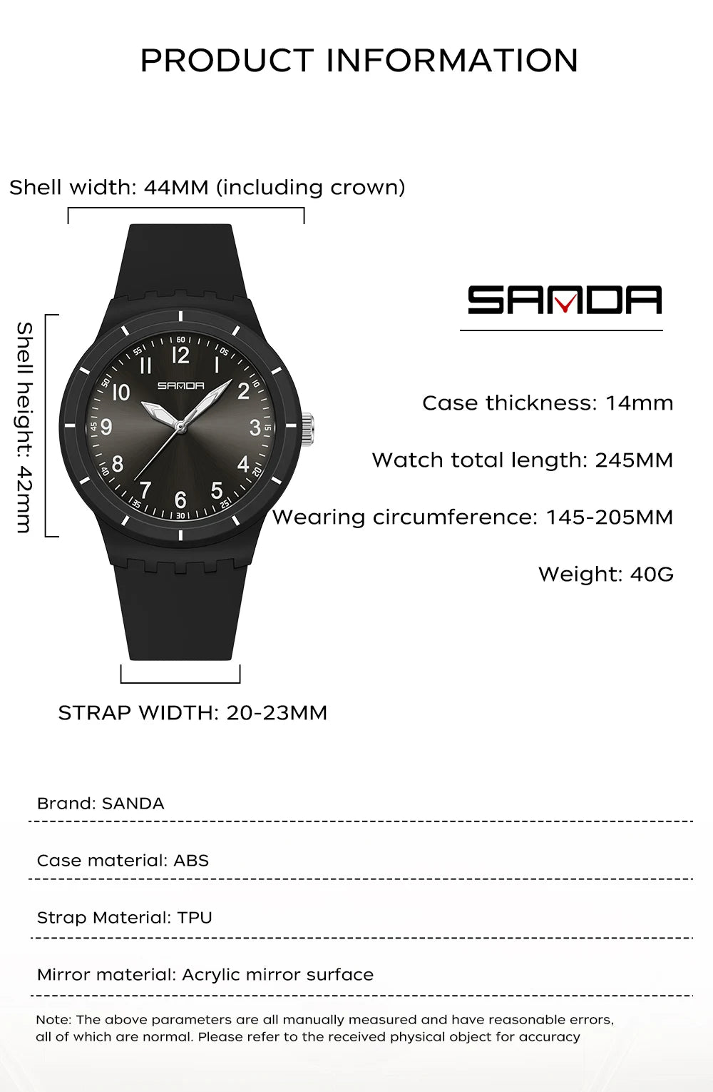 SANDA New Fashion Man Sports Watches Unisex Quartz Watch Simple Waterproof 50M Night Light Men Woman Student Gift Silicone Watch