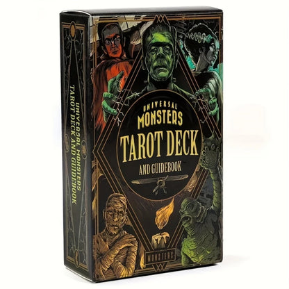 1 Set of Monster Tarot Cards - Divination Board Game, Family Gathering Entertainment Cartridge Guide, Including Frankenstein, Dr
