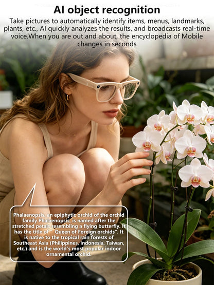 Lenovo Upgrade Smart AI Glasses 1600W HD 8K Shooting Camera Photo Video Voice Call Translation Bluetooth AI Motorcycle Glasses