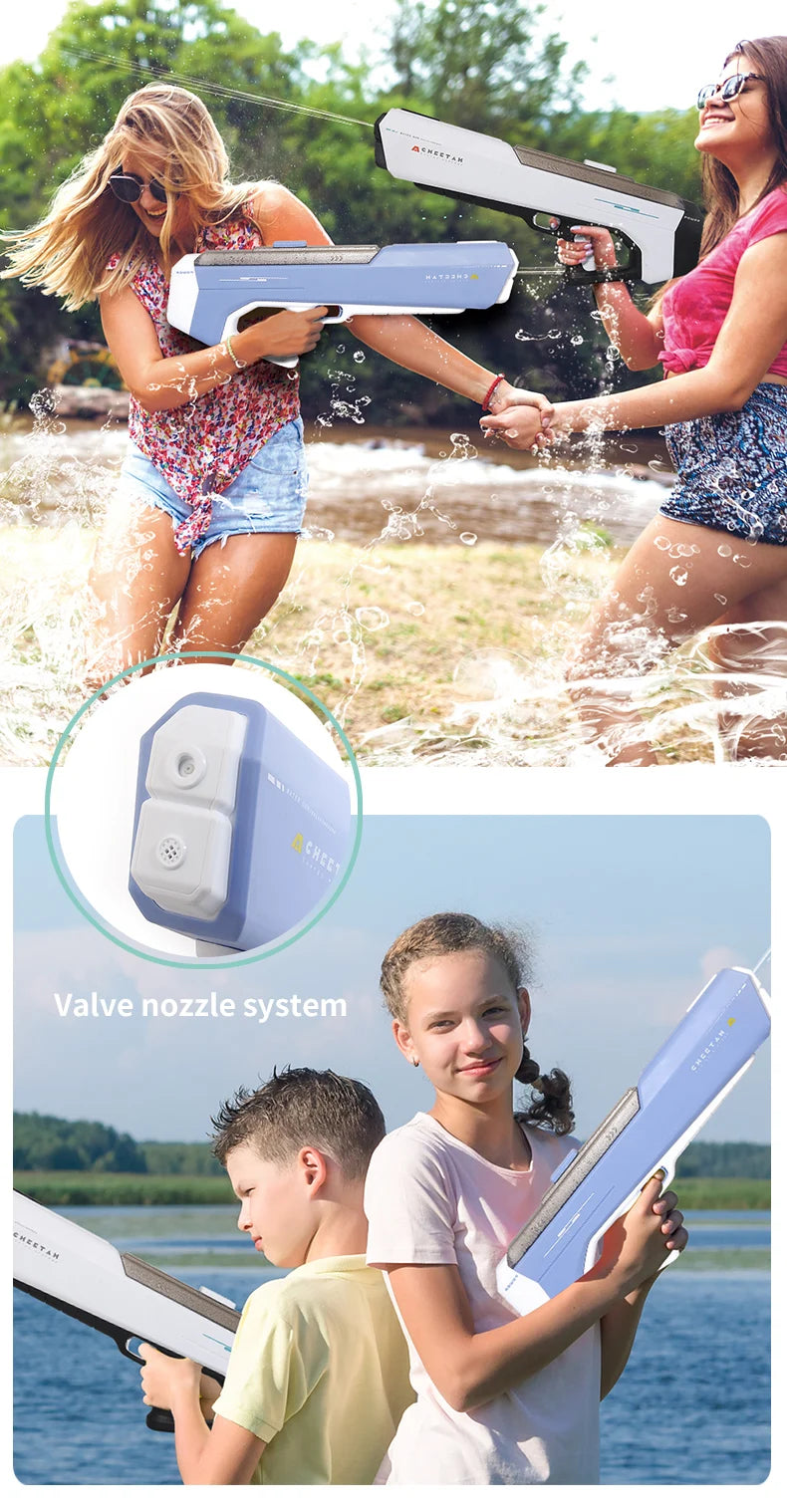 Mini Electric Automatic Water-Absorbing Water Gun with Modular Battery,Large-Capacity High-Pressure Water Spray Toy for Children