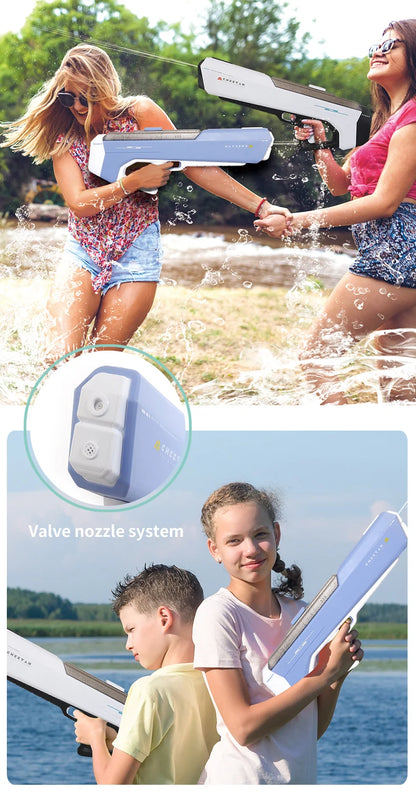 Mini Electric Automatic Water-Absorbing Water Gun with Modular Battery,Large-Capacity High-Pressure Water Spray Toy for Children
