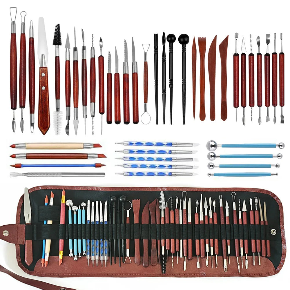 Pottery Clay Sculpting Tools Kit  Ceramic Wax Clays Carving Tools for Art Craft Pottery Sculpting Modeling Tool Set