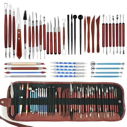 Pottery Clay Sculpting Tools Kit  Ceramic Wax Clays Carving Tools for Art Craft Pottery Sculpting Modeling Tool Set