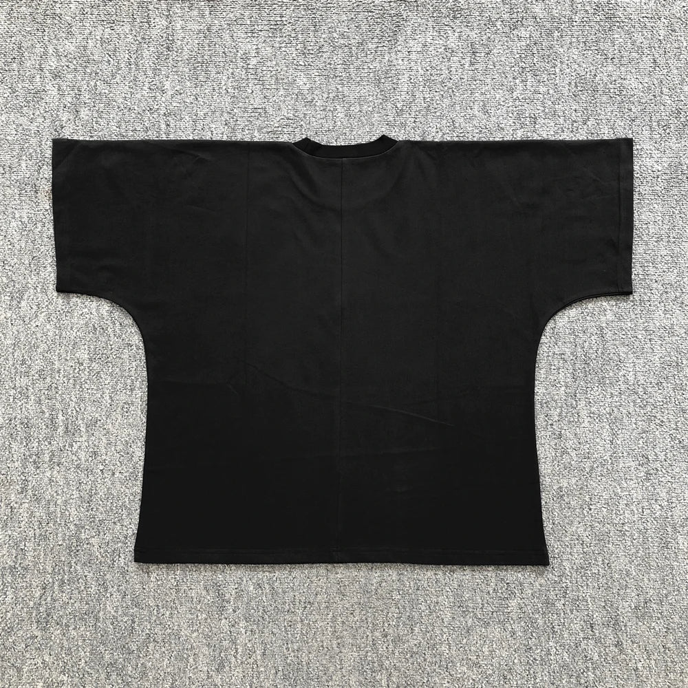 Yao Fashion HipHop Street Style Loose Baggy Casual Solid Color Unisex Tops Tanks Kanye West High Quality1:1 T Shirt For Men