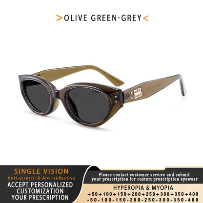 TANGOWO Prescription Women`s Sunglasses-5 Woman Resting Lenses Men Sunglasses Cat Eye Reading Glasses-2 Magnifier Lunette Myopia