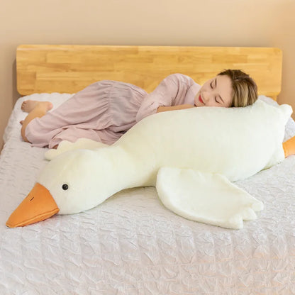 50-190cm Cute Big Duck Goose Plush Toy Kawaii Huge Duck Sleeping Pillow Cushion Soft Stuffed Animal Doll Kid Toy Gift