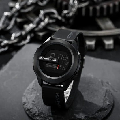 YIKAZE Men Sport LED Watches Top Brand Men Digital Clock Multi-Functional Rubber Man Fitnes Athlete Timekeeping Electronic Watch