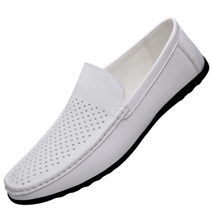 New men's daily casual leather shoes driving shoes new hollow Doudou men's shoes outdoor lazy pedal