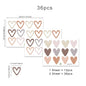36Pcs Boho Hearts Wall Stickers For Home Living Room Children Girl Boy Bedroom Decoration Baby Nursery DIY Art Decals Wallpaper