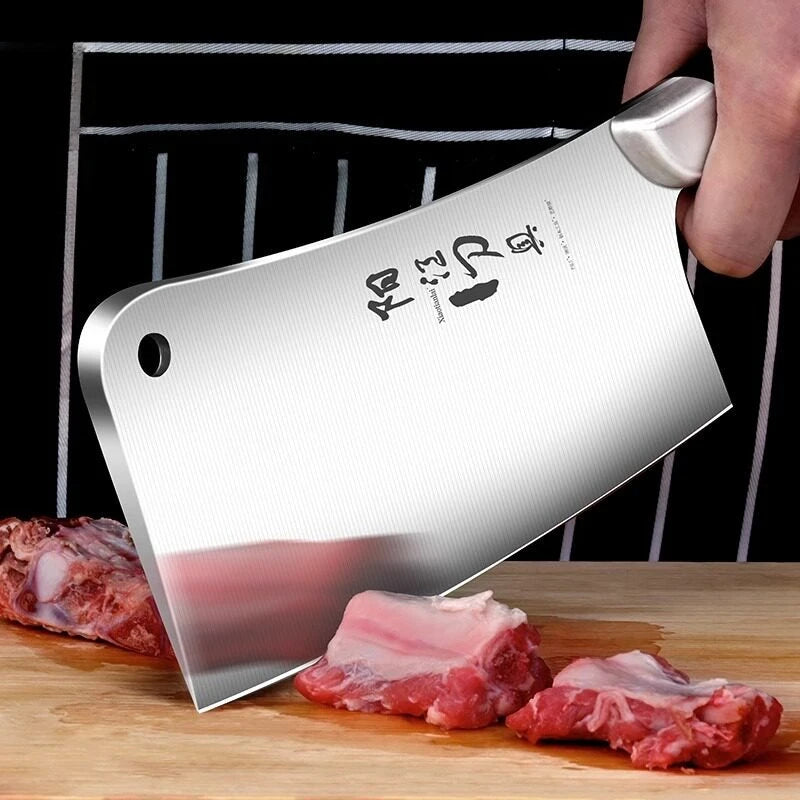 Professional Kitchen knife Stainless steel Slicing knife Heavy-duty Bone Chopping knife Durable tool for home and commercial use
