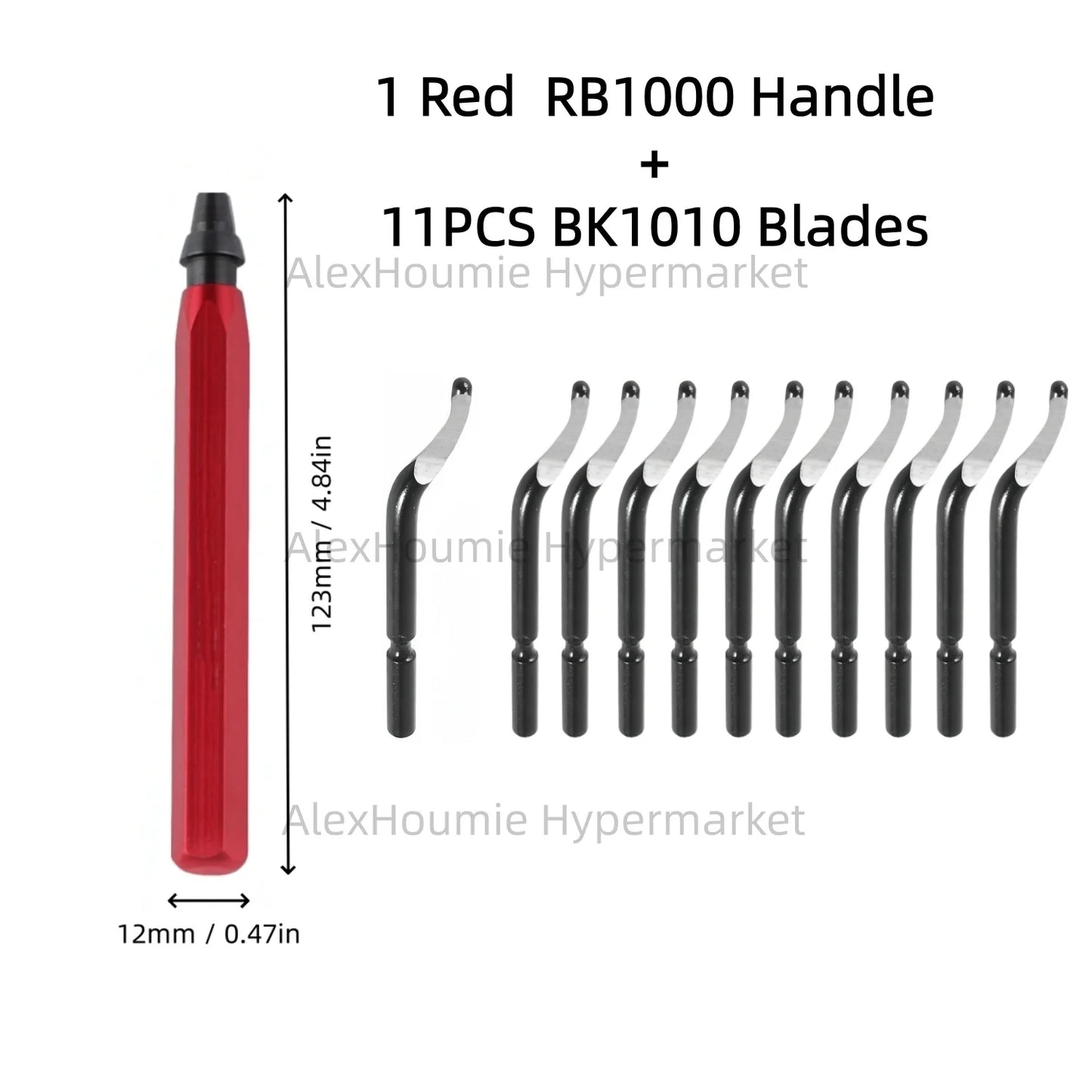 RB1000 Hand Metal Deburring Tool Red with 360 Degree Rotating Blades for 3D Printing Wood Metal Plastic Aluminum Copper Steel