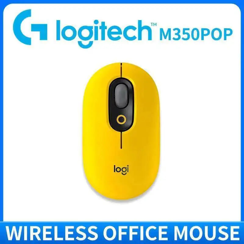 Logitech M350 POP Wireless Mouse Dual Mode Bluetooth 2.4Ghz Silent Click 18-Month Battery For PC Laptop Travel Office