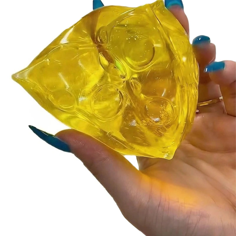 Green Apple  Honey Cheese Square Fidgets Toys  Squishy Toys  Soft Simulated Transparent Slow-rebound Decompression Toy for Adult
