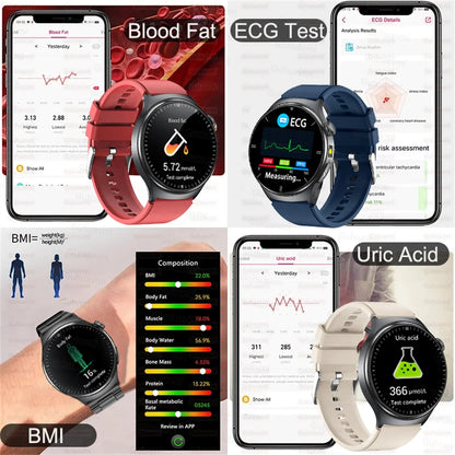 2026Nowość Zdrowie Sport EKG AI Diagnostyka Inteligentne Zegarki Męskie Tętno Ciśnienie Krwi IP68 Wodoodporne Smartwatche Dla Mężczyzn Kobiet