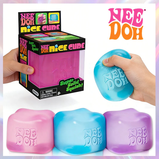 Nee Doh Nice Cube Sensory Stress Reliever Fidget Tool for Anxiety & Focus Desk Sensory Cube for Adults & Kids