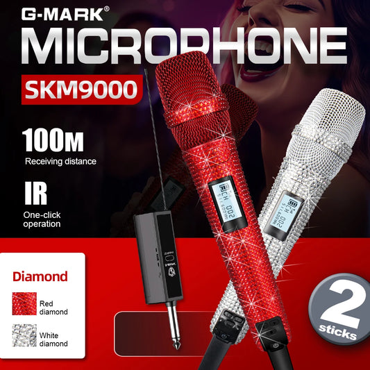 Diamond Wireless Microphone G-MARK SKM9000 Handheld Mic Concerts For Party School Teaching Wedding Stable Audio Transmission
