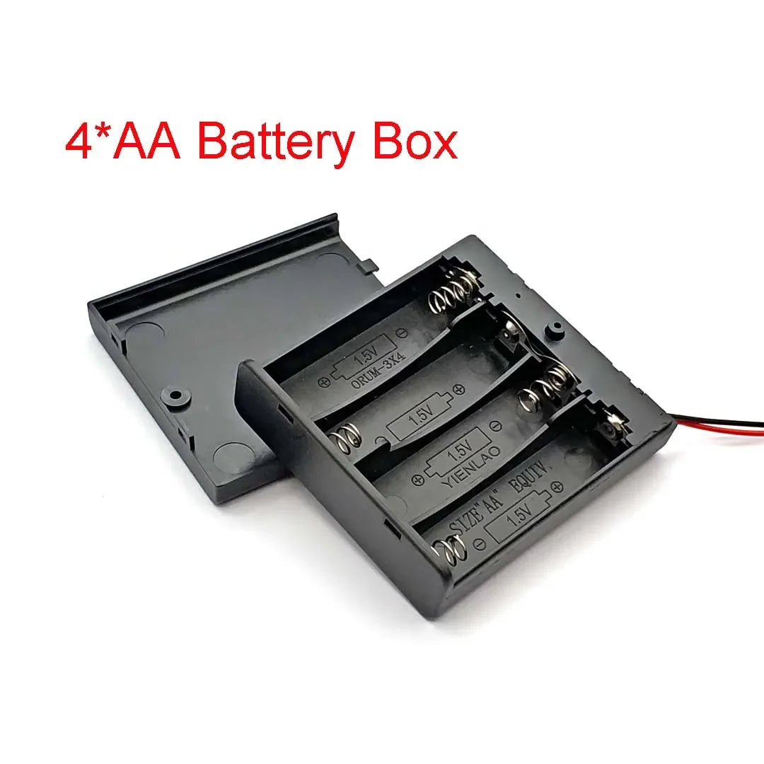 DIY 1/2/3/4 Slot AA Battery Holder Box Case AA Battery Holder Box Case with Switch
