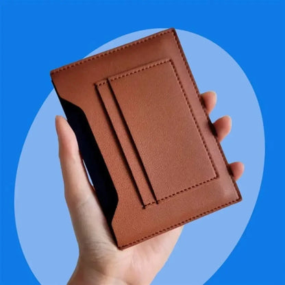 Multi-Slots RFID Blocking Passport Cover, Waterproof Travel Wallet Holder for Cards ID Certificates & Cash, PU Leather Purse