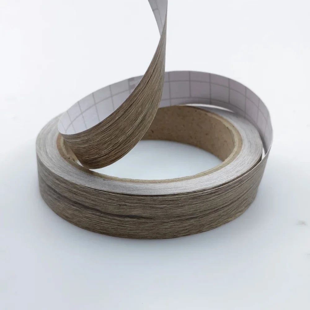 1pc 10mX1/1.5/2cm Wood Grain PVC Edge Banding Tape, Self-Adhesive Peel and Stick Furniture Edge Trim for Cabinets, Tables