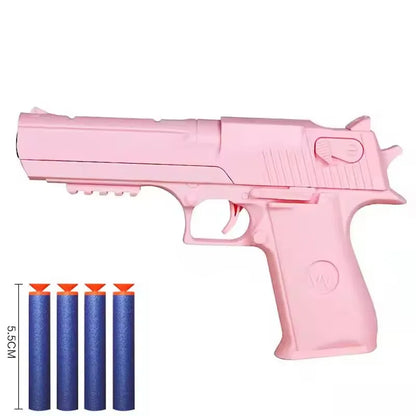 Children Toy Guns Plastic Pistol Manual Handgun Toy Foam Dart Blaster Shooting Model Launcher Kids Outdoor Games Toy Guns Gift